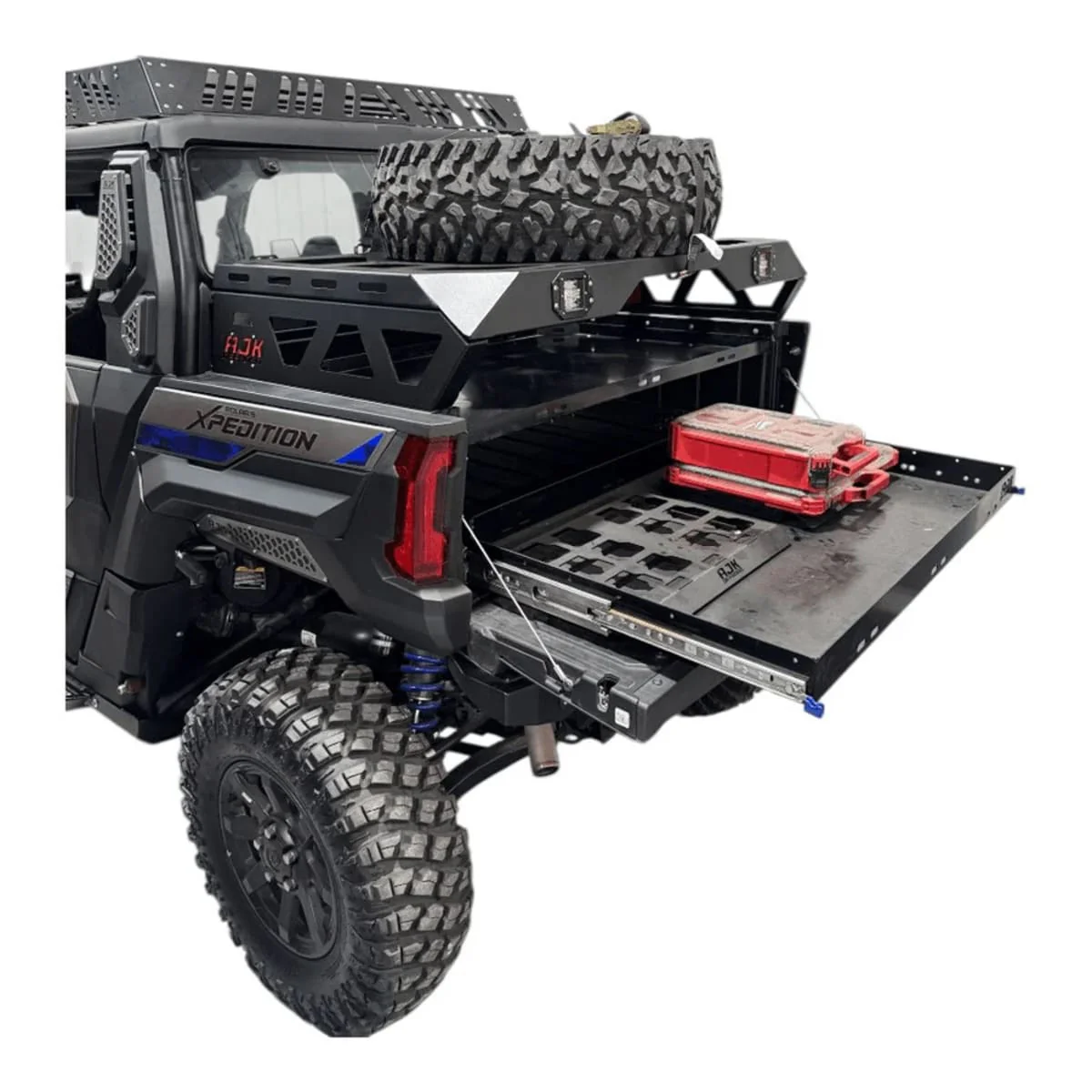 AJK Polaris Xpedition Spare Tire Carrier / Bed Rack - Image 7