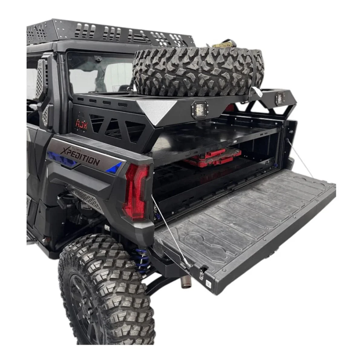 AJK Polaris Xpedition Spare Tire Carrier / Bed Rack - Image 8