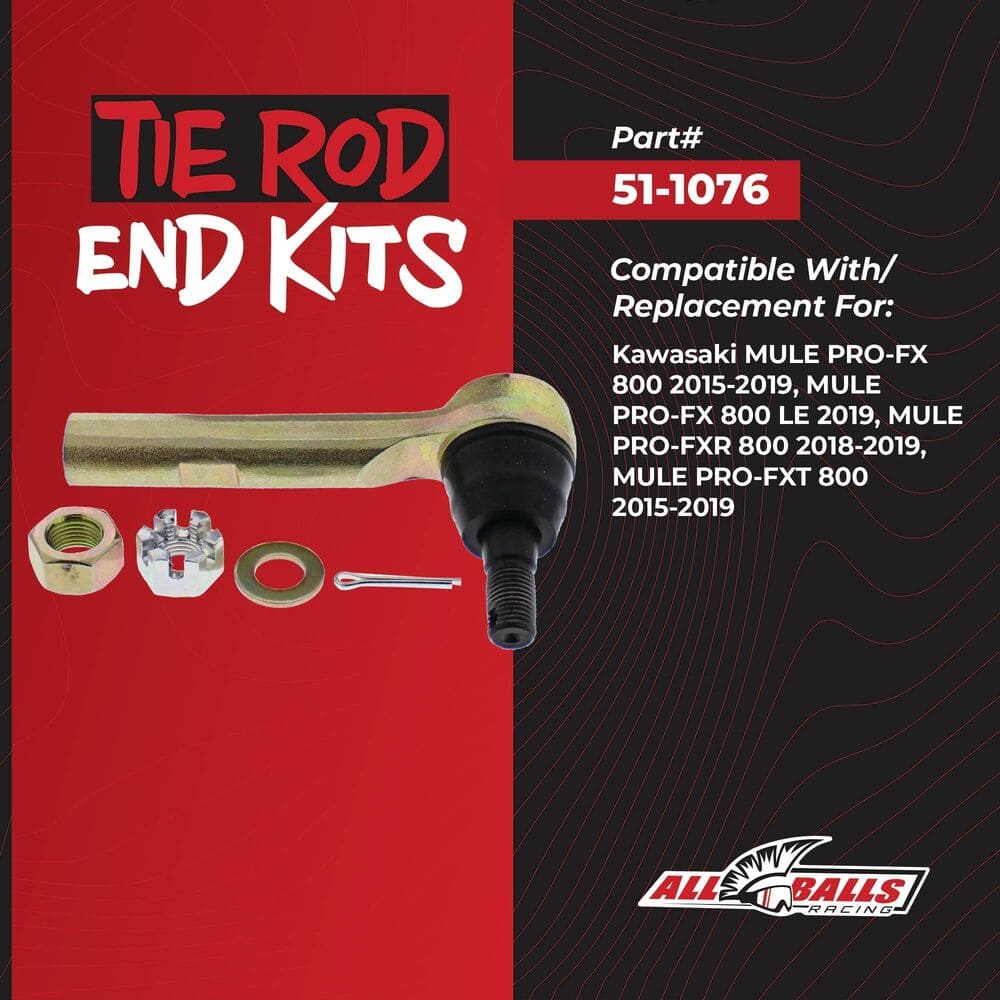All Balls Racing '16-'18 Kawasaki Mule PRO DX Tie Rod Outer End Kit - Image 5
