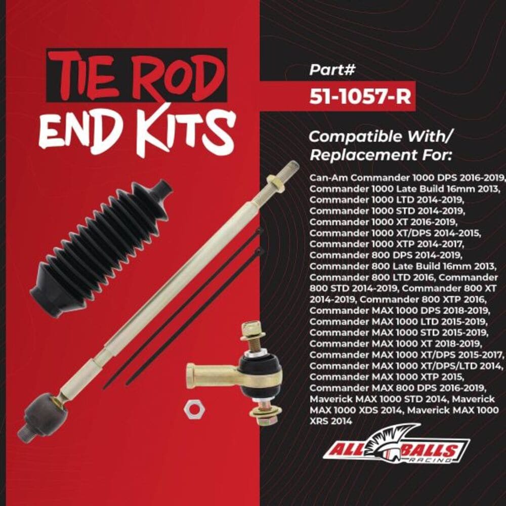 All Balls Racing Can-Am Commander 1000 Right Tie Rod End Kit - Image 2