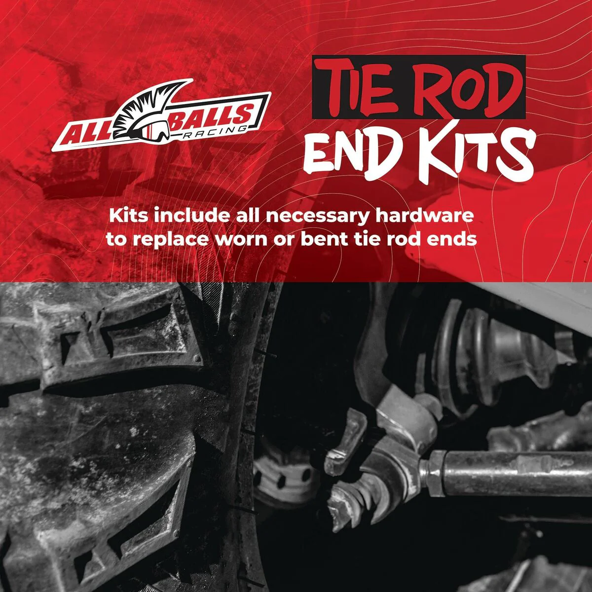 All Balls Racing Polaris Ranger 500/700/800/900 Right Tie Rod End Kit - Image 3