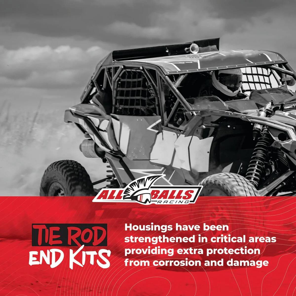 All Balls Racing Polaris RZR/ General Left Tie Rod End Kit - Image 5