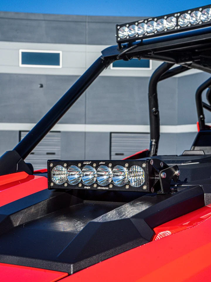 Baja Designs Polaris Pro XP ONX6+ 10 Inch Hood Mount Light Bar Kit - Image 2