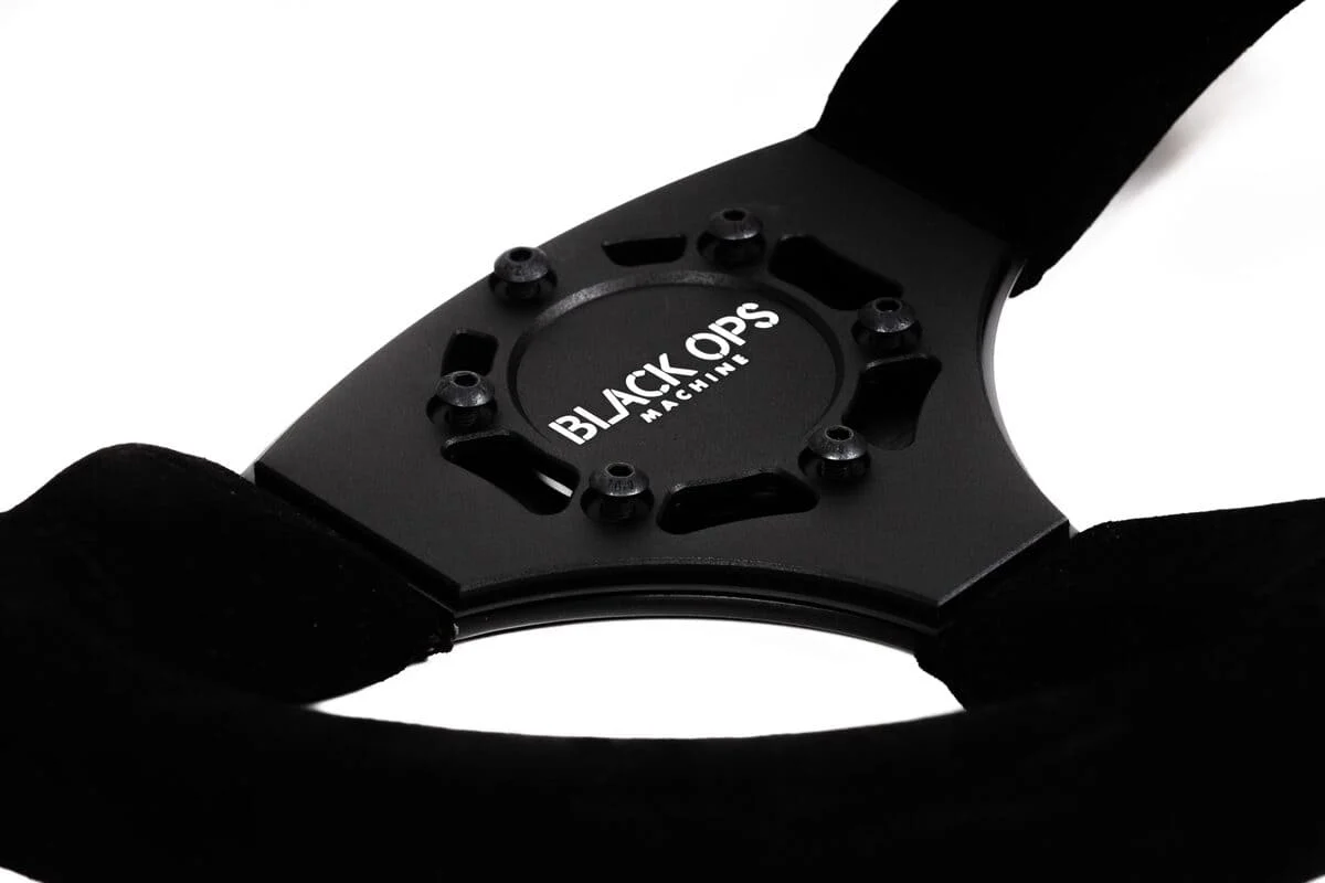 Black Ops Machine Suede 6 bolt pattern Steering Wheel - Image 2
