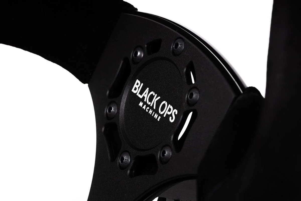Black Ops Machine Suede 6 bolt pattern Steering Wheel - Image 4