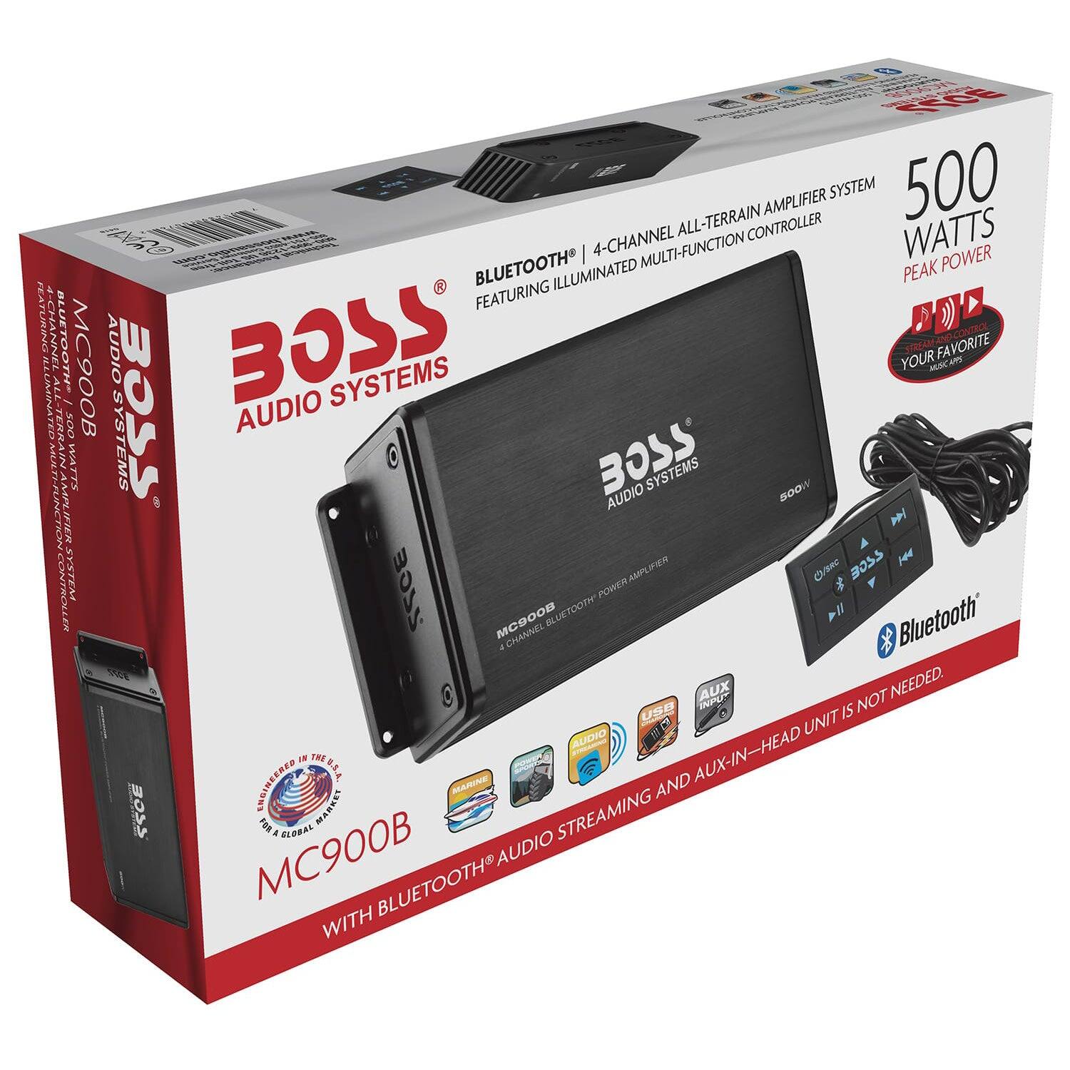 Boss Audio 500W High Output 4 Channel Amplifier Full Range Class A/B - Image 2