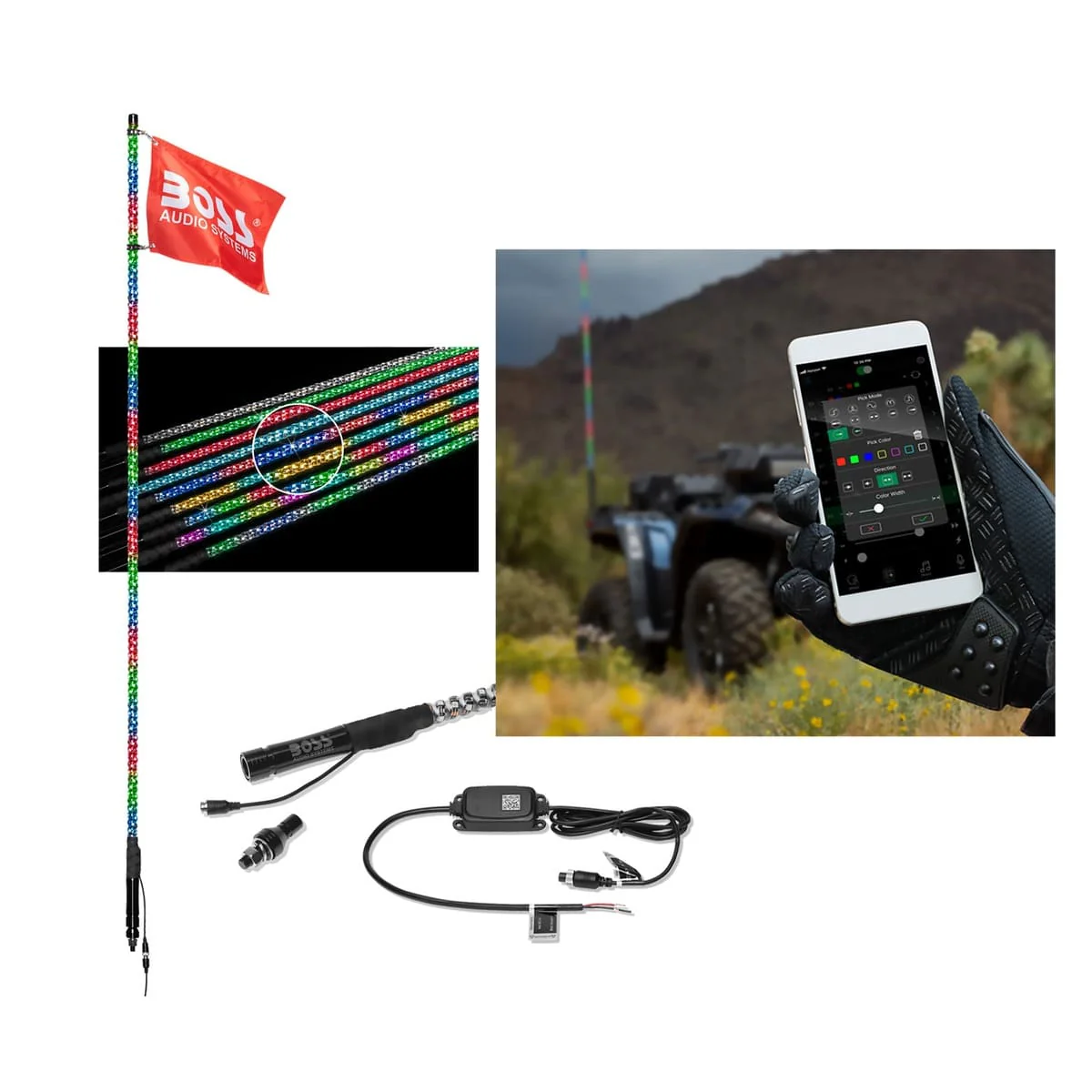 Boss Audio XP6 360 RGB LED Whip - Image 4