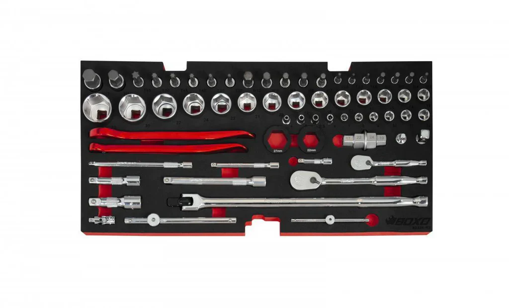 BoxoUSA 103-Piece Metric MotoBox Toolbox - White Box - Image 2