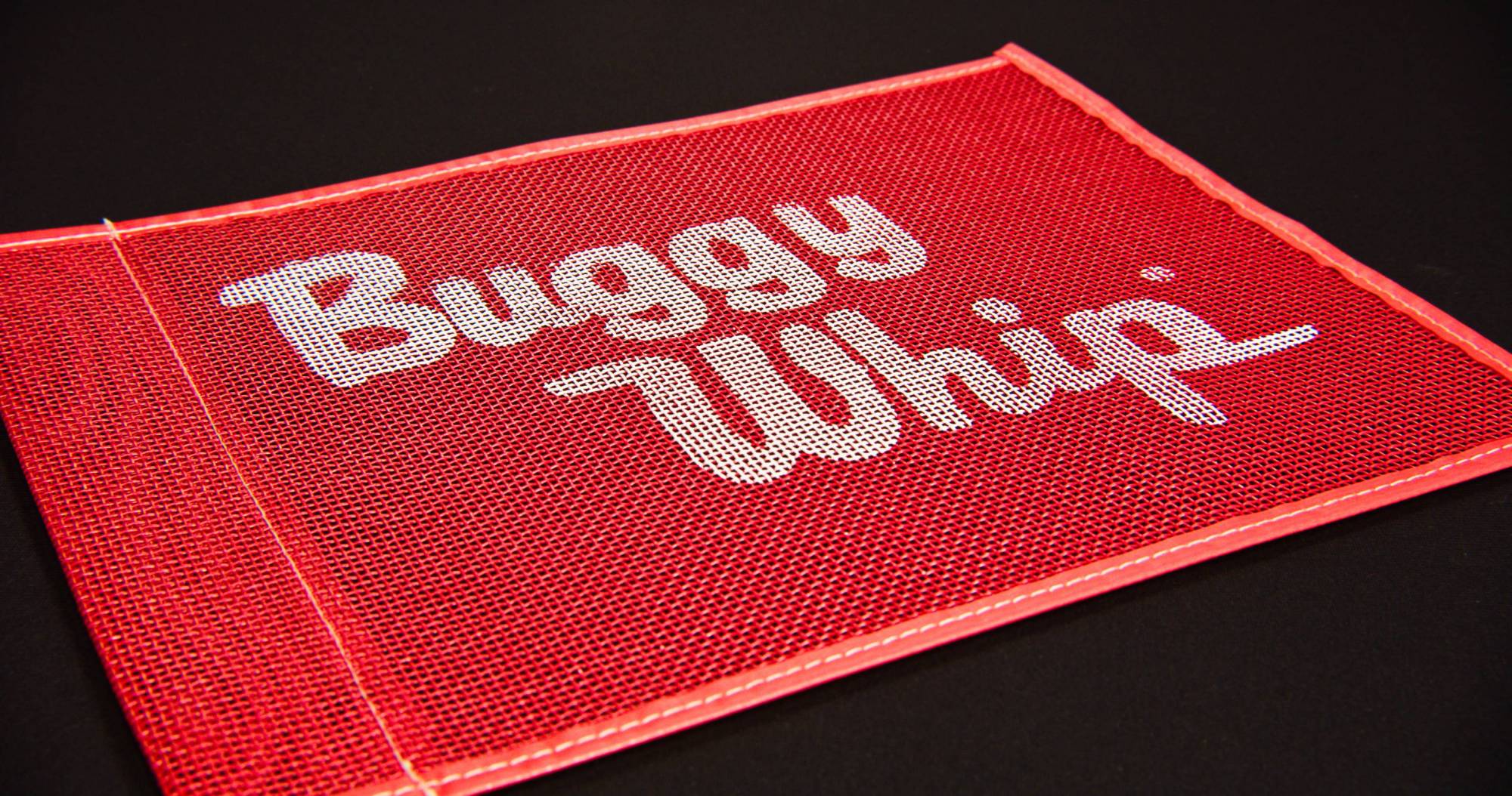 Buggy Whip Inc 10"X12" Red Mesh Printed Flag - Image 2