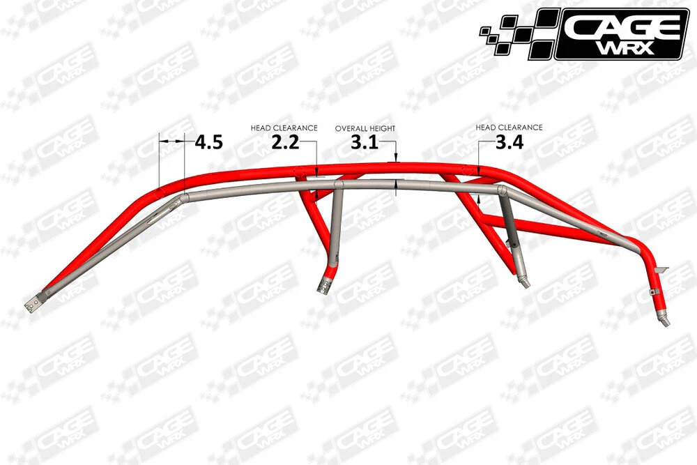 CageWRX '22+ Polaris RZR Pro R 4 Super Shorty Roll Cage Kit - Image 2