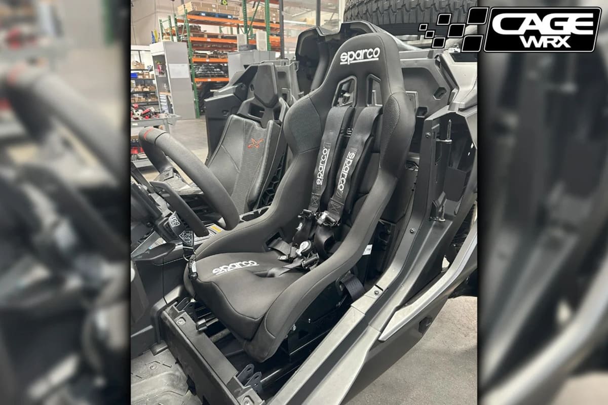 CageWRX Can-Am Maverick R / X3 Front Sparco Seat Mount - Image 4