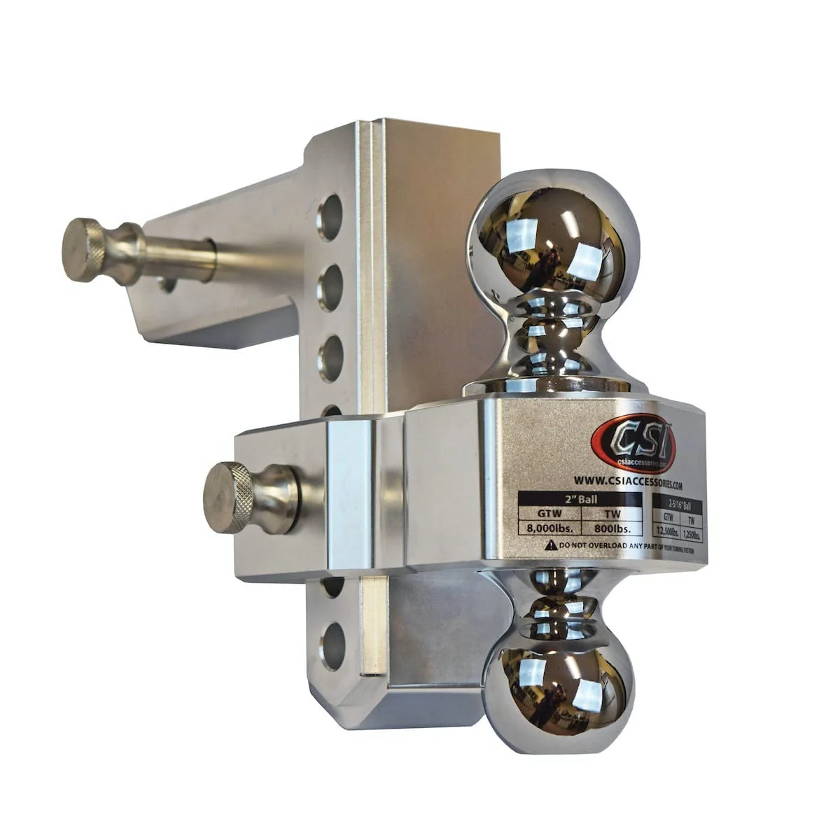 CSI Accessories 106206 Aluminum Adjustable Ball Mount - 6" Drop - Image 2