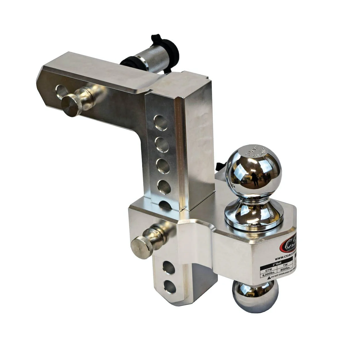 CSI Accessories 106208 Aluminum Adjustable Ball Mount - 8" Drop - Image 3