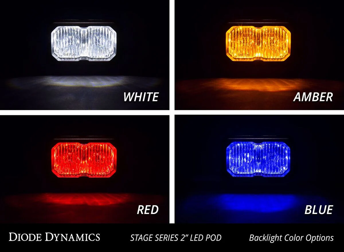 Diode Dynamics Stage Series 2” SAE White Sport Flush Mount LED Pod - Pair - Image 5