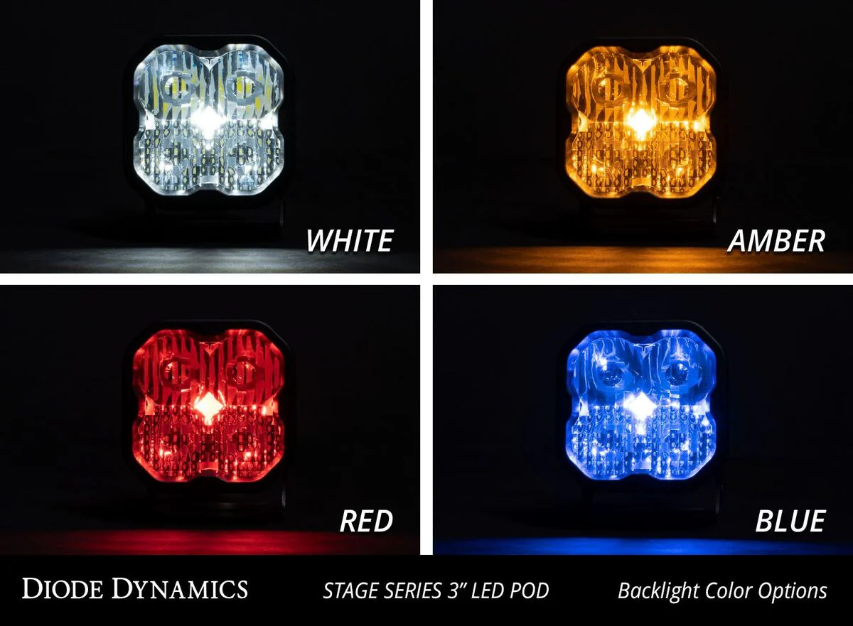 Diode Dynamics Stage Series 3” SAE/DOT White Pro LED Pod - Pair - Image 5