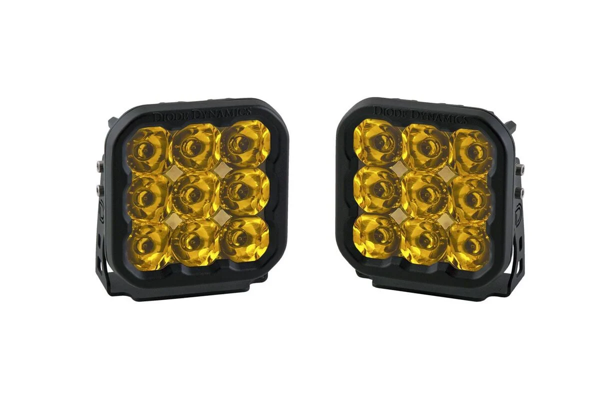 Diode Dynamics Stage Series 5” Yellow Pro LED Pod - Pair - Image 7