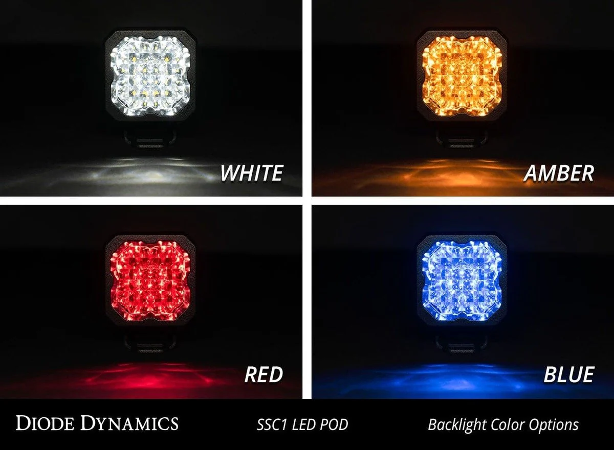 Diode Dynamics Stage Series C1 White Pro Flush Mount LED Pod - Pair - Image 5
