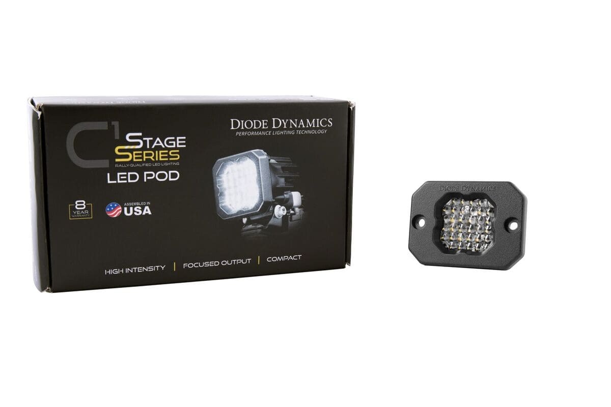 Diode Dynamics Stage Series C1 White Pro Flush Mount LED Pod - Single - Image 2
