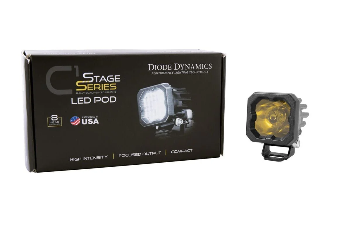 Diode Dynamics Stage Series C1 Yellow Pro Standard LED Pod - Single - Image 2