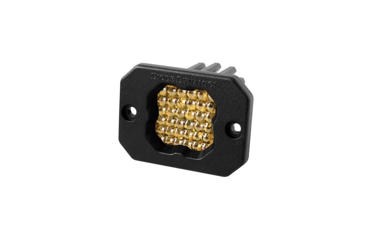 Diode Dynamics Stage Series C1 Yellow Sport Flush Mount LED Pod - Single - Image 6