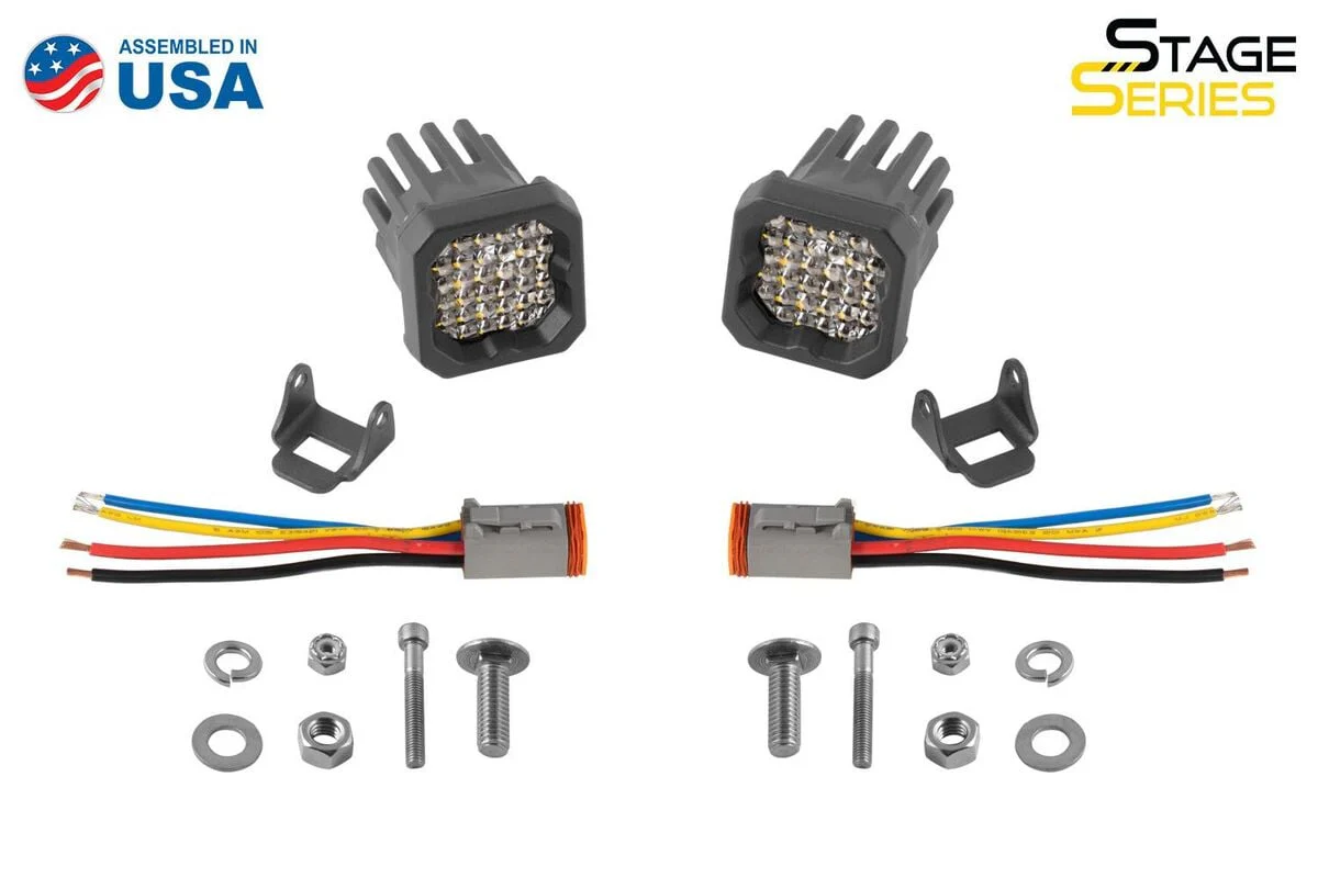 Diode Dynamics Stage Series C1R White Flood Standard LED Pod - Pair