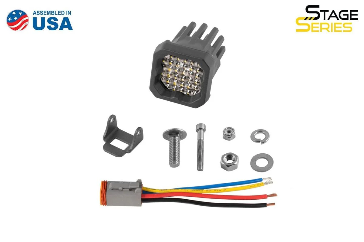 Diode Dynamics Stage Series C1R White Flood Standard LED Pod - Single