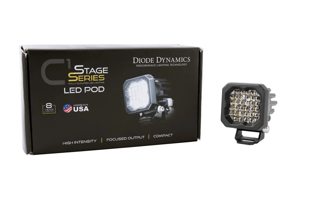 Diode Dynamics Stage Series C1R White Flood Standard LED Pod - Single - Image 2