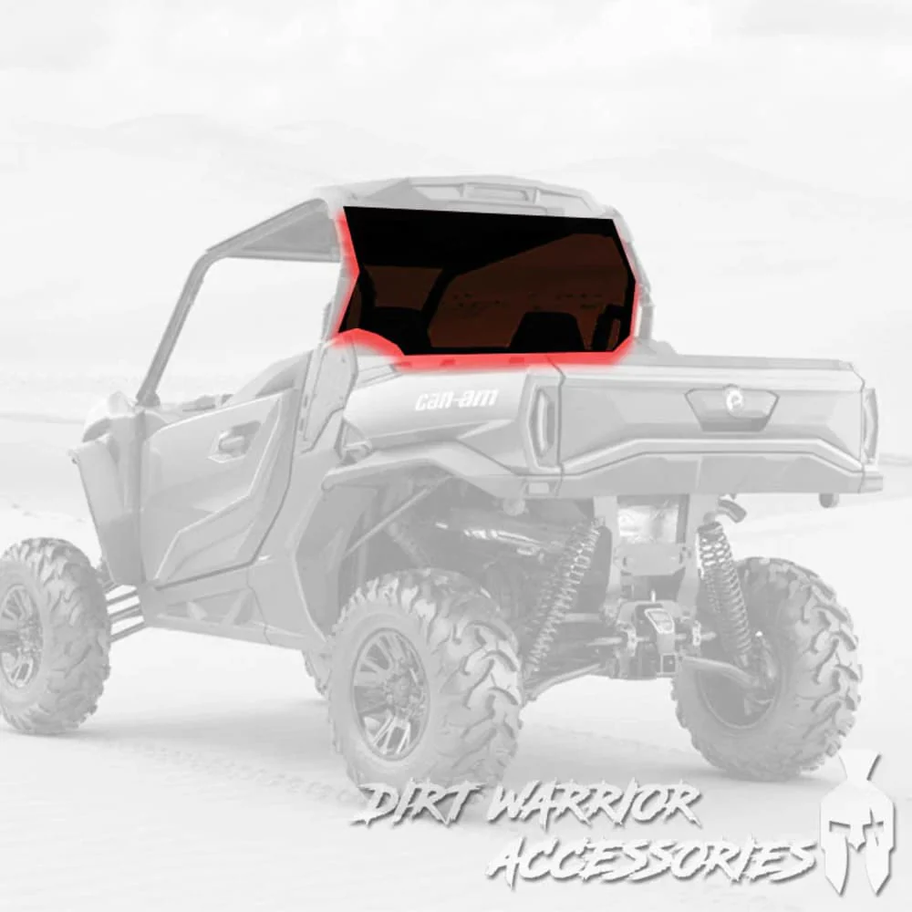 Dirt Warrior '21+ Can-Am Commander 2-Seat Rear Windshield - Image 2