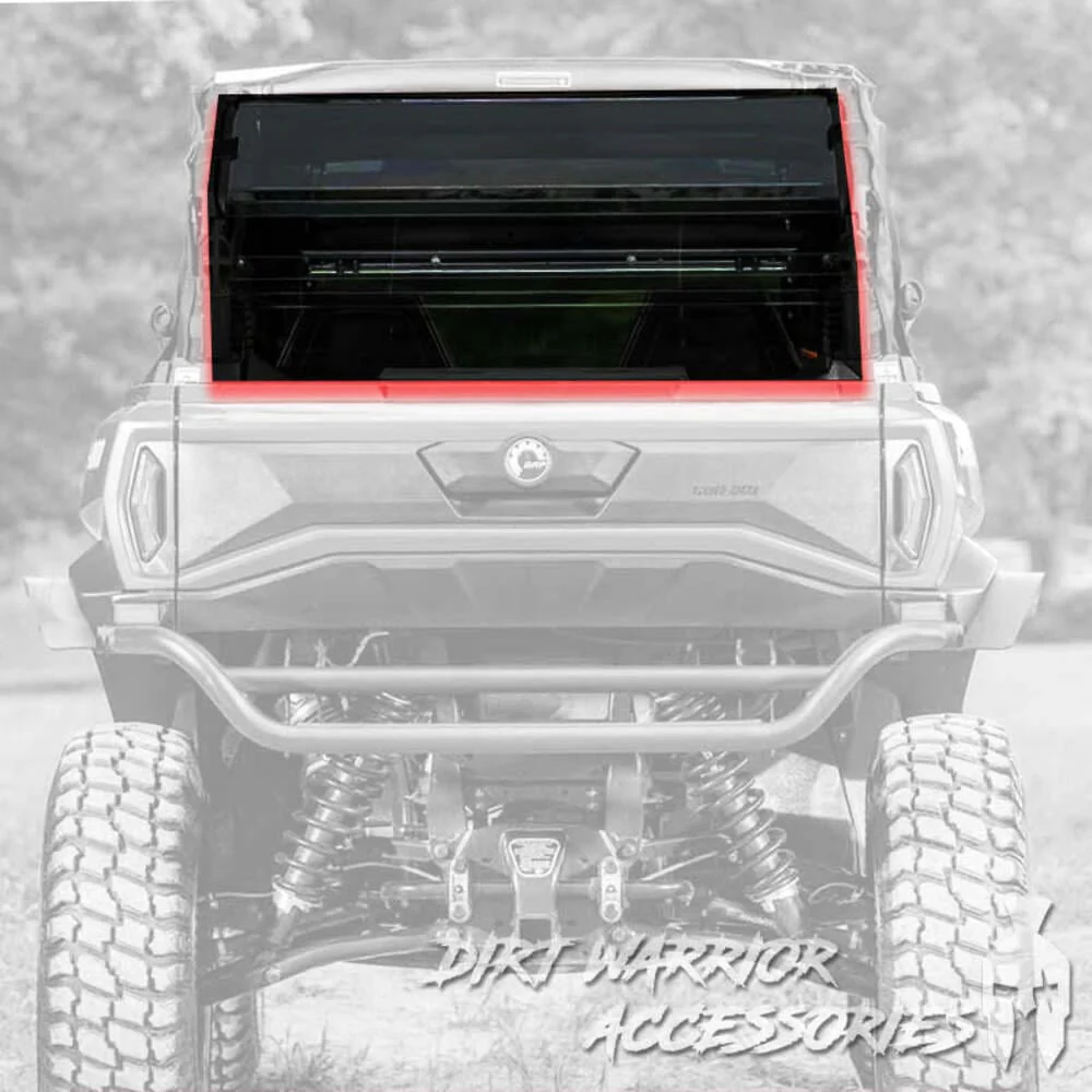 Dirt Warrior '21+ Can-Am Commander 4-Seat Rear Windshield - Image 2