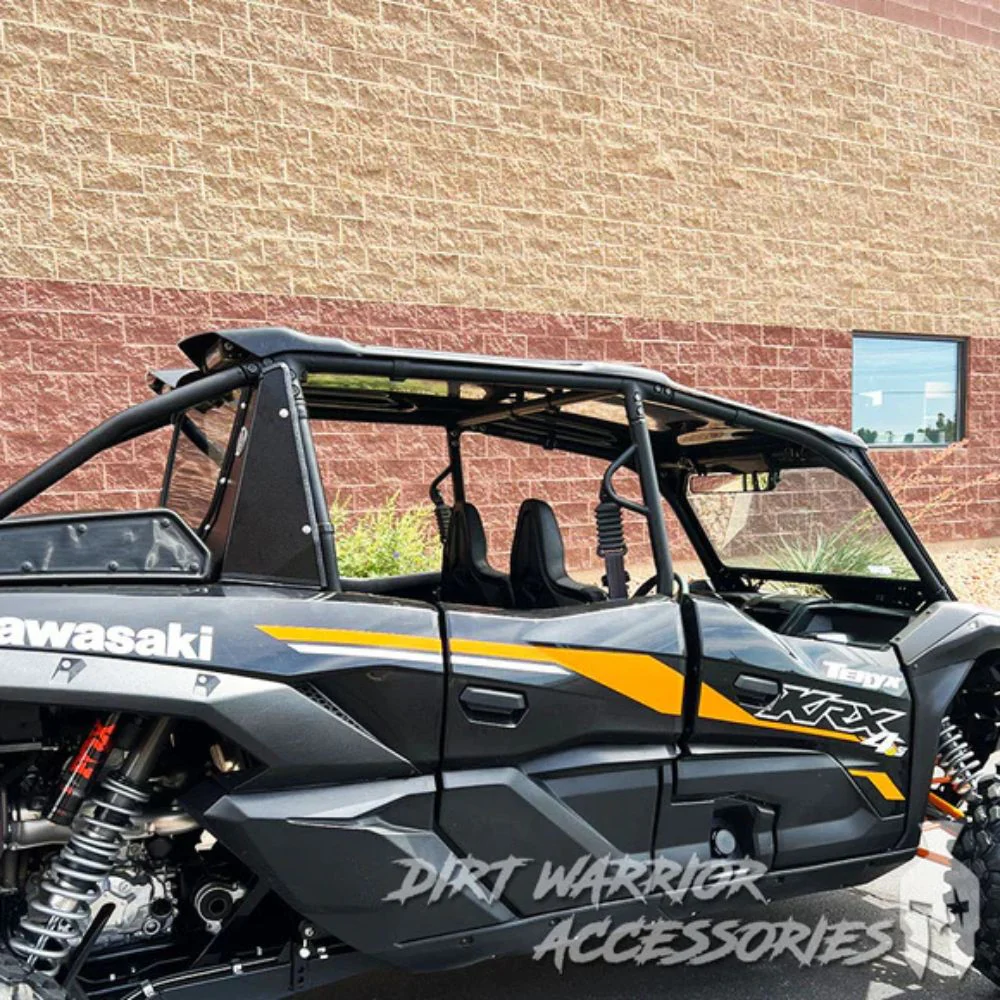 Dirt Warrior '22+ Kawasaki Teryx KRX 1000 4 Seat Rear Windshield - Image 7