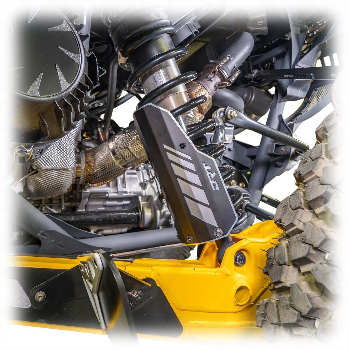 DRT '17+ Can-Am Maverick X3/R Rear Aluminum Shock Guards - Image 3