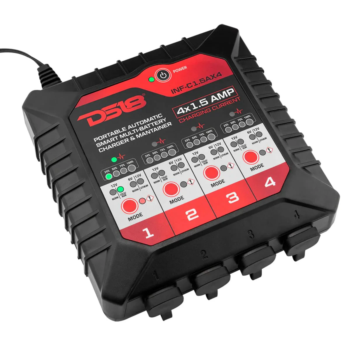 DS18 4 X 1.5 AMP Automatic Smart Lithium & AGM Battery Charger & Maintainer - Image 5