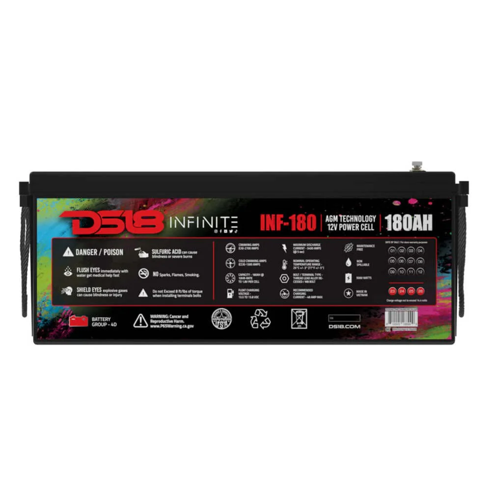 DS18 Infinite 180 AH AGM Power Cell Battery - Image 5