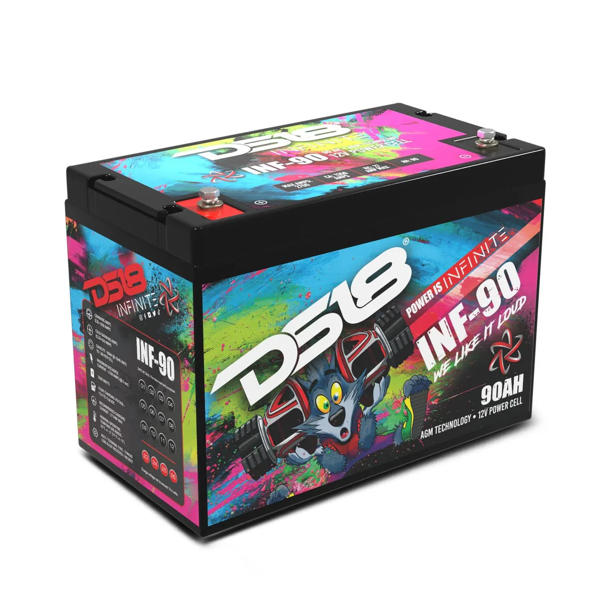 DS18 Infinite 90 AH 2500 Watts AGM Power Cell 12 Volt Battery