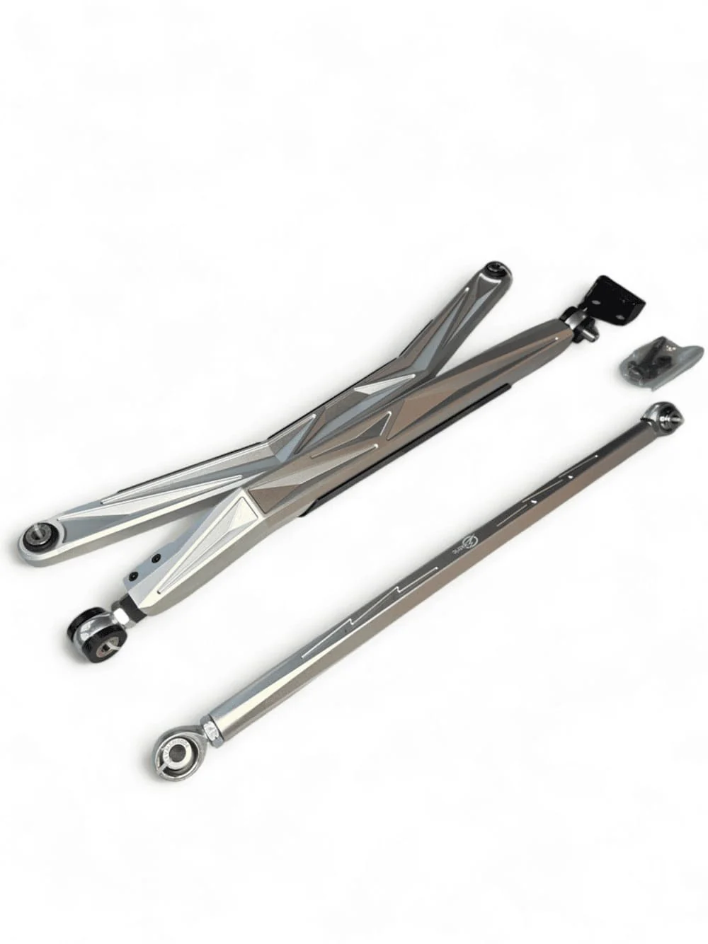 Elekric Offroad '24+ Can Am Maverick R Anodized Clear High Clearance Adjustable Radius Rods - Image 2