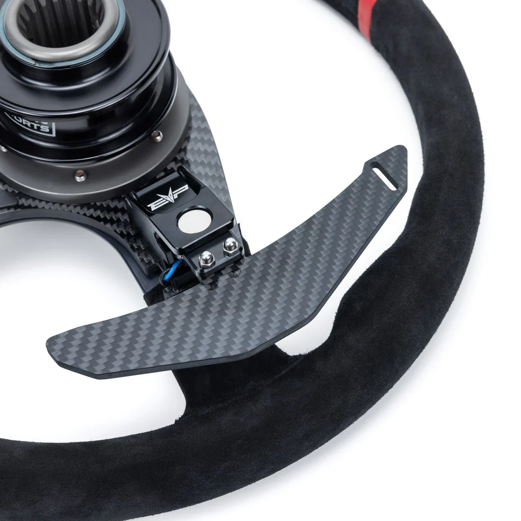 EVO Can-Am Maverick R Mode Steering Wheel w/ Carbon Fiber Paddles & Quick-Release Hub Adapter Kits - Image 7