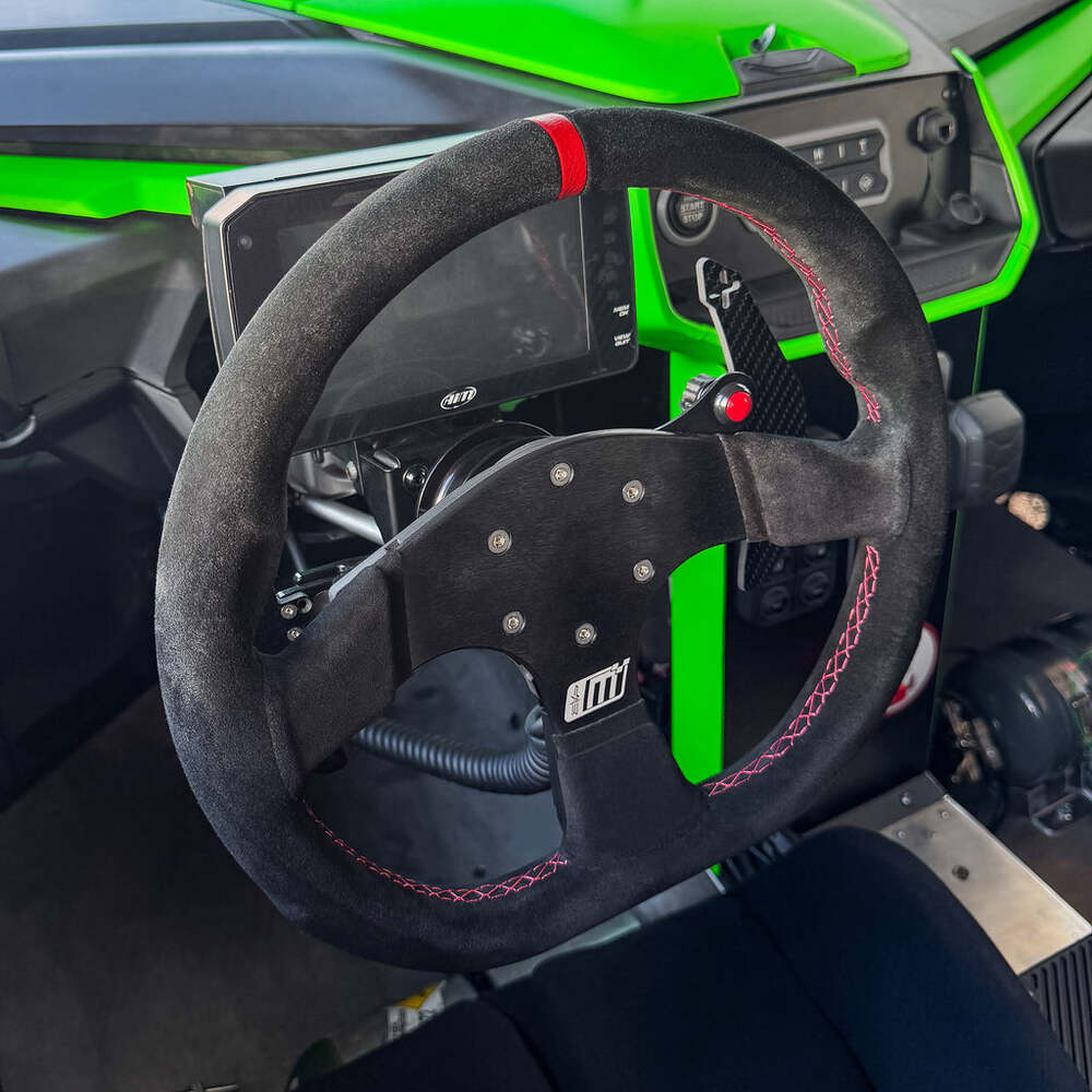 EVO Can-Am Maverick R MOde Race Steering Wheel With PTT or Launch Control Buttons - Image 2