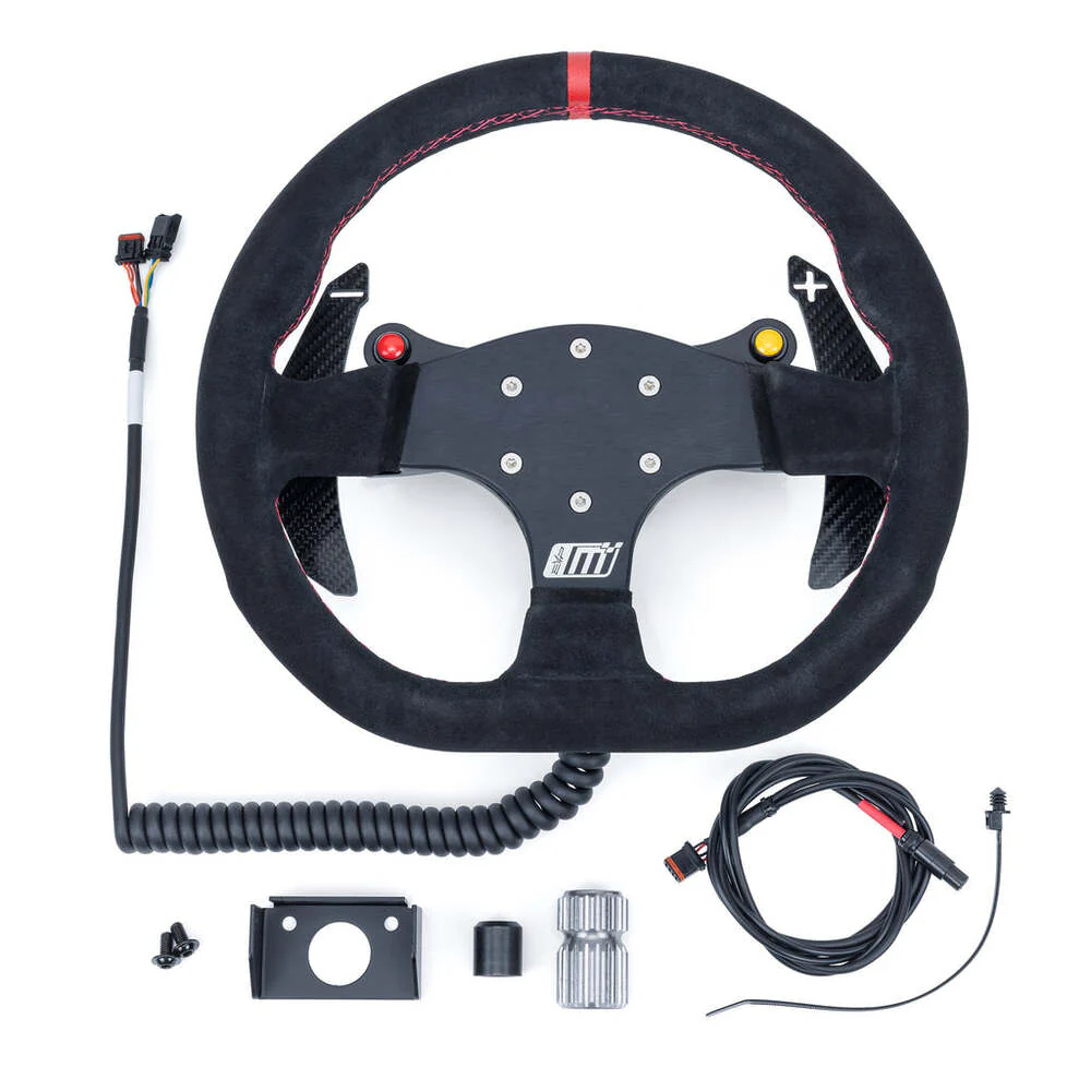 EVO Can-Am Maverick R MOde Race Steering Wheel With PTT or Launch Control Buttons - Image 3