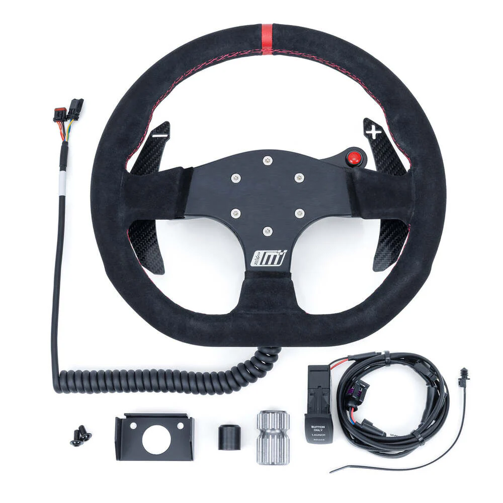 EVO Can-Am Maverick R MOde Race Steering Wheel With PTT or Launch Control Buttons - Image 4