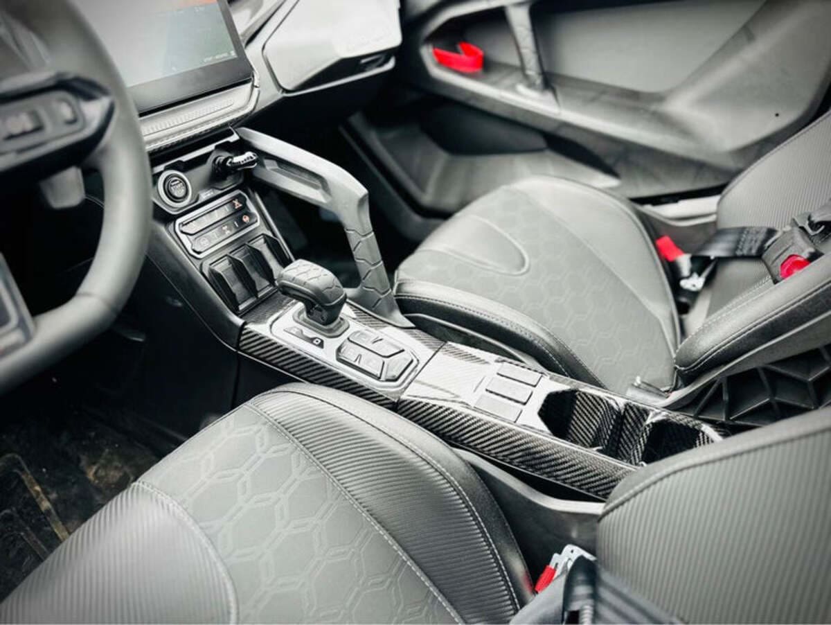 Fourwerx Can-Am Maverick R Carbon Fiber Front Center Console - 2 Piece - Image 2