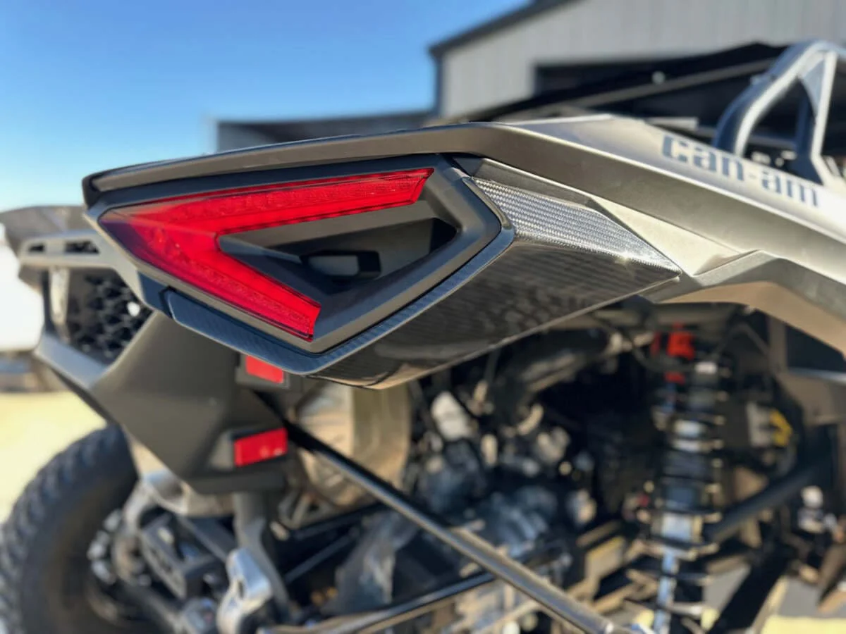 Fourwerx Can-Am Maverick R Carbon Fiber Tail Light Trim Set - Image 2