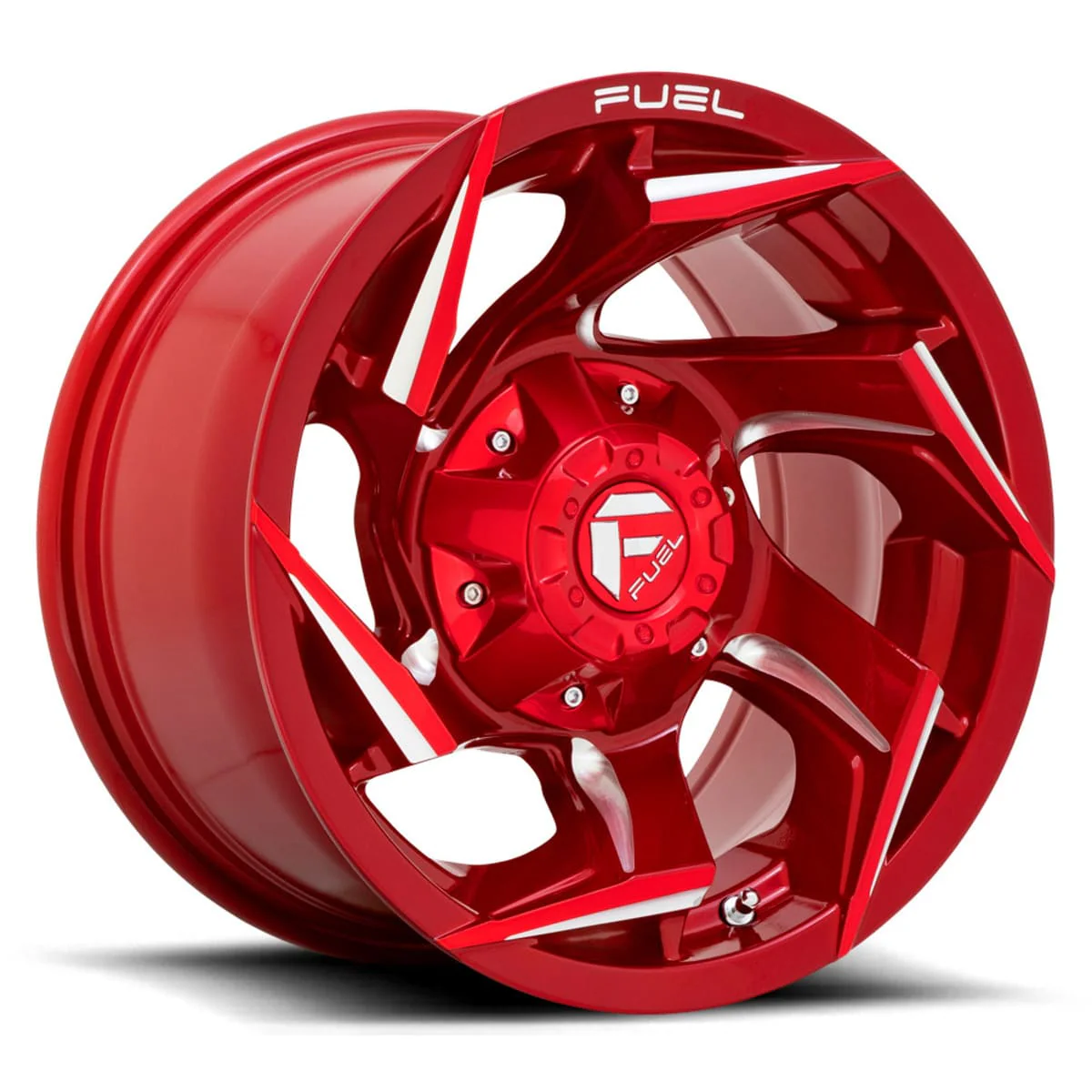 Fuel D754 Reaction UTV Wheel - Candy Red Milled (5 Lug) - Image 5