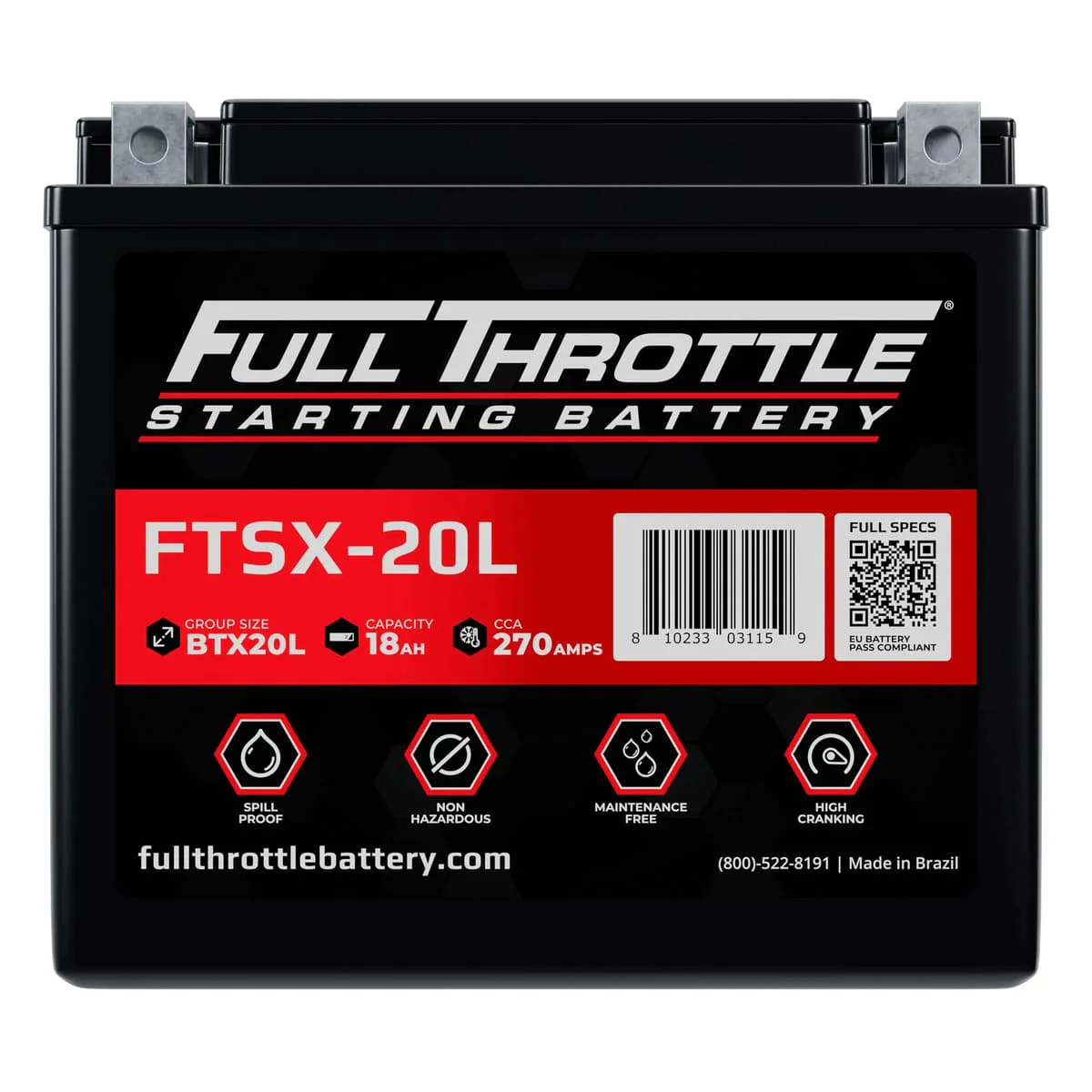 Full Throttle Starting Series High Performance AGM Battery - FTSX-20L - Image 2