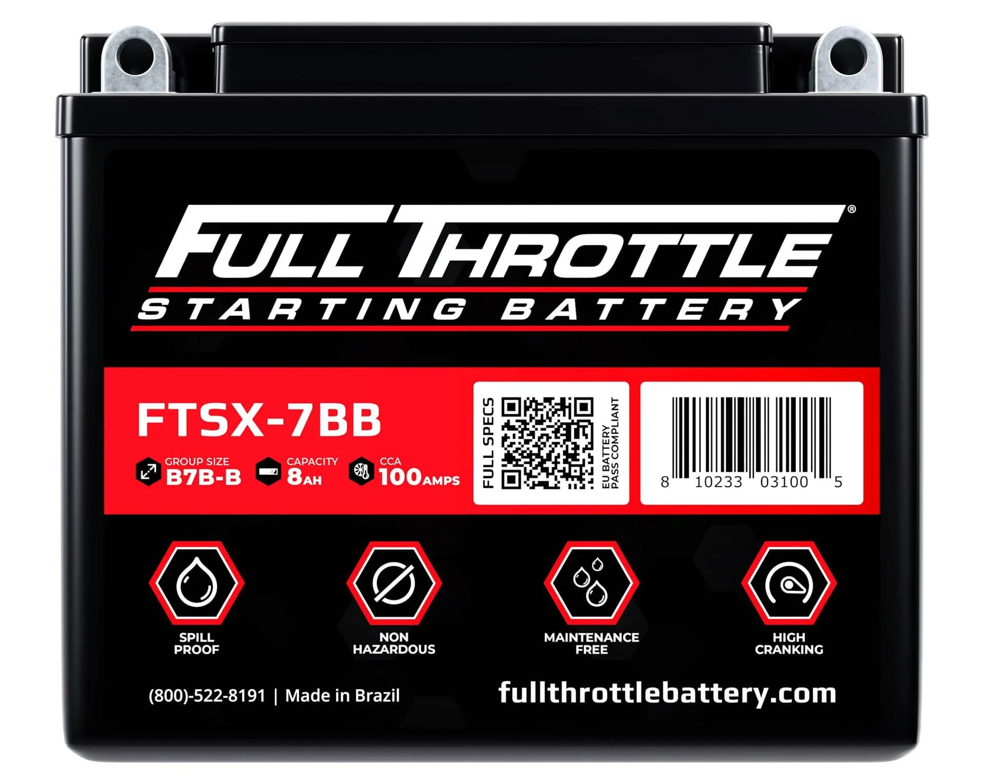 Full Throttle Starting Series High-Performance AGM Battery - FTSX-7BB - Image 3