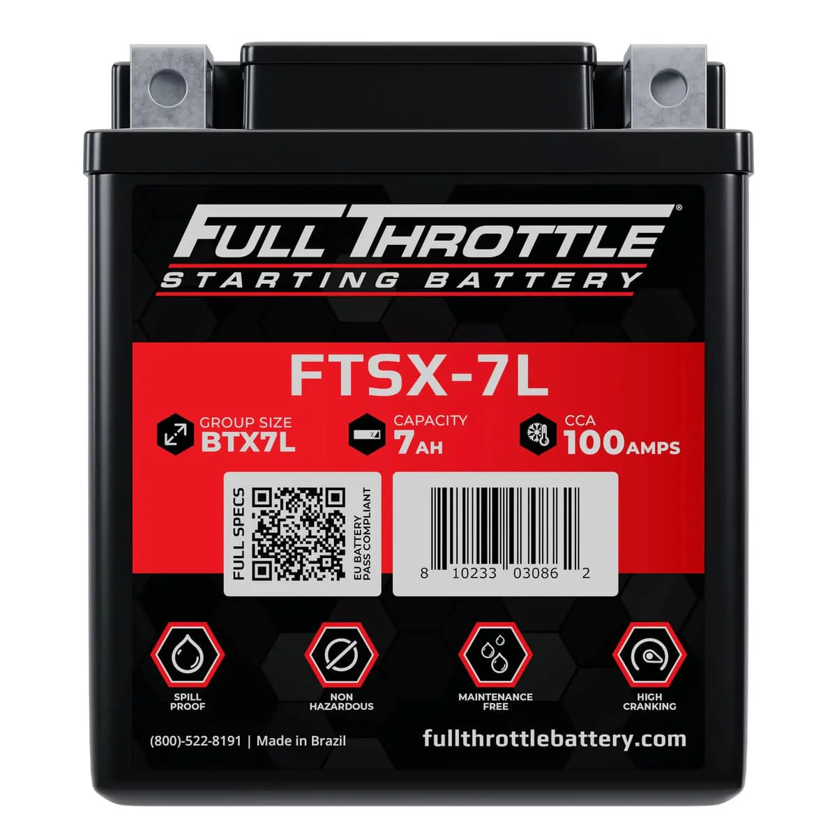Full Throttle Starting Series High-Performance AGM Battery - FTSX-7L - Image 3