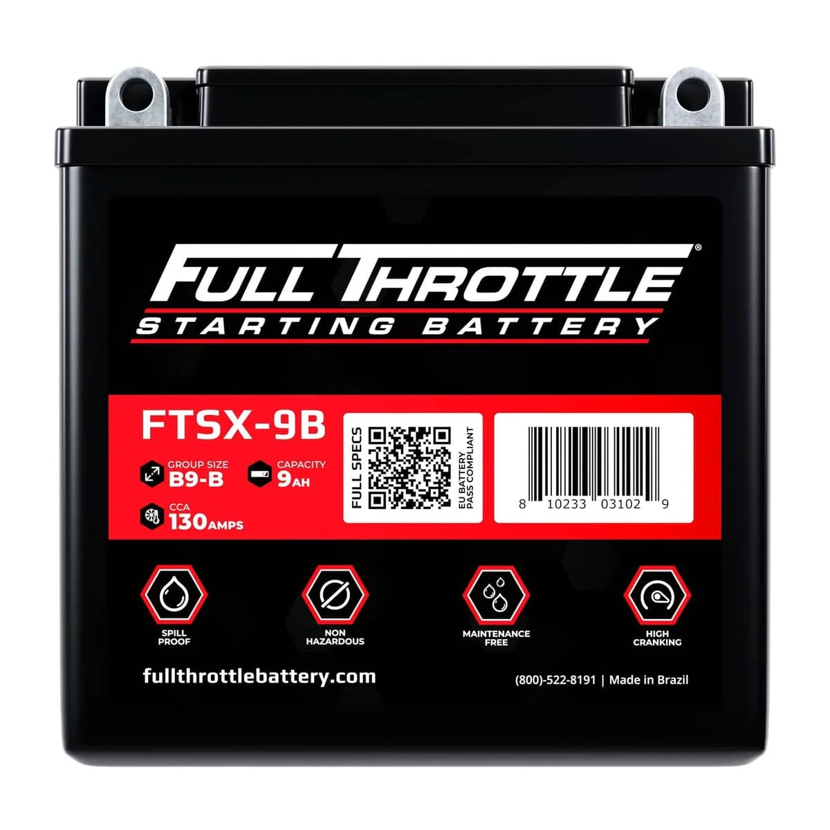 Full Throttle Starting Series High Performance AGM Battery - FTSX-9B - Image 3