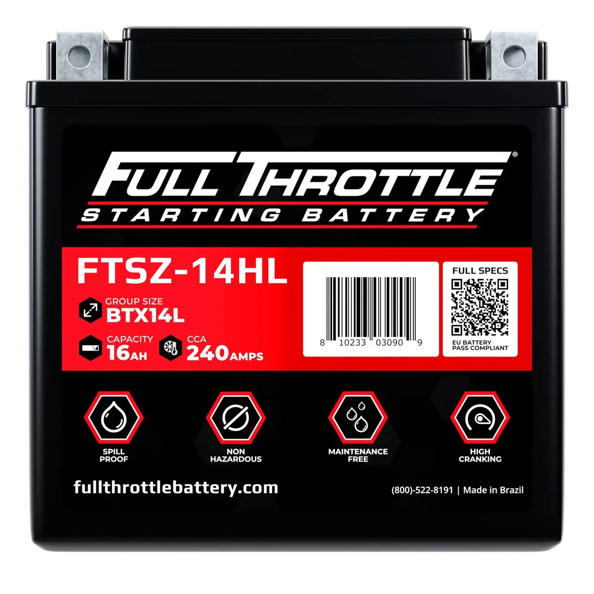 Full Throttle Starting Series High Performance AGM Battery - FTSZ-14HL - Image 3
