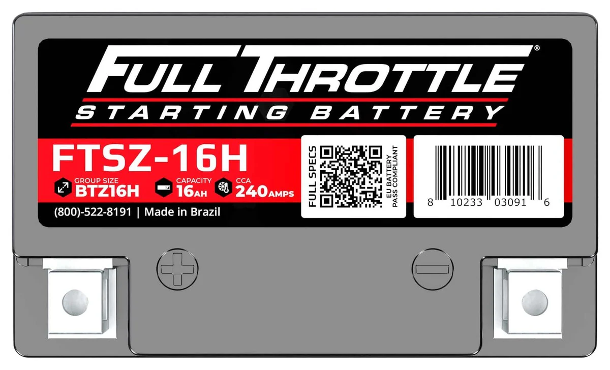 Full Throttle Starting Series High Performance AGM Battery - FTSZ-16H - Image 4