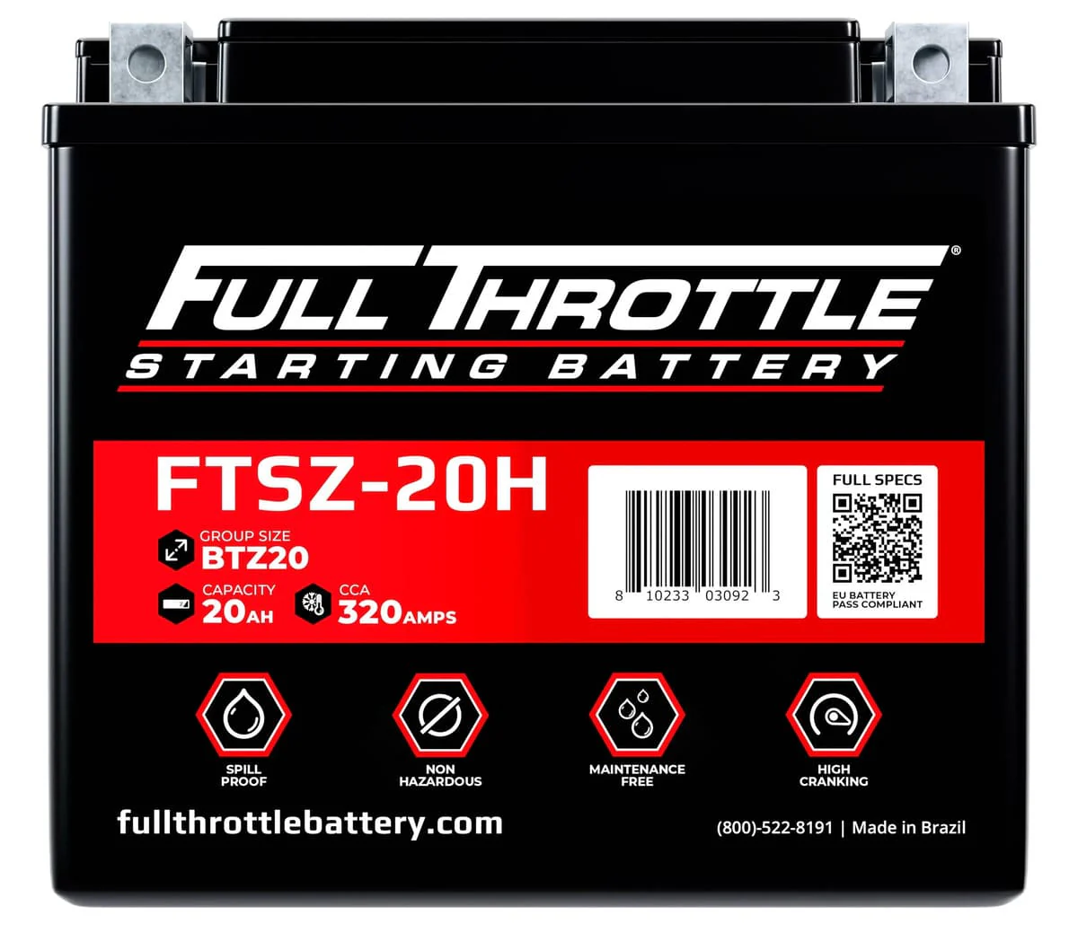 Full Throttle Starting Series High Performance AGM Battery - FTSZ-20H - Image 3