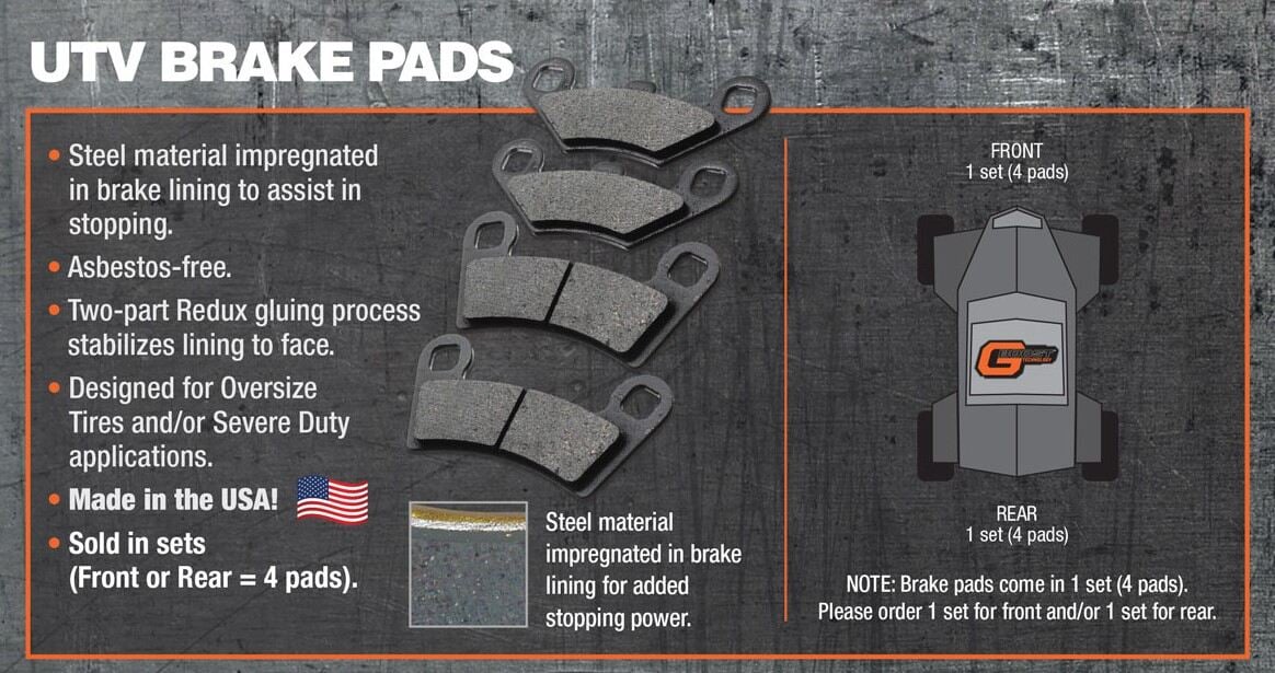 GBoost Technology Kawasaki KRX Front Brake Pad Kit - Image 2